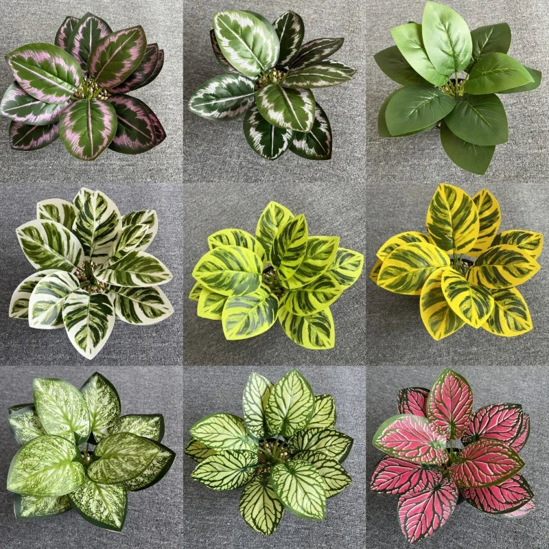 feuilles de phénix artificielles décoration verte en plastique