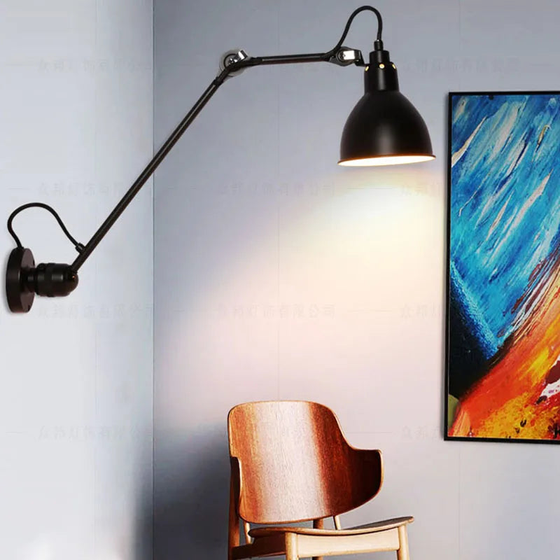 applique murale rotative avec prise en métal
