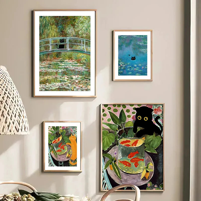 peinture humoristique de style impressionniste pour décoration murale