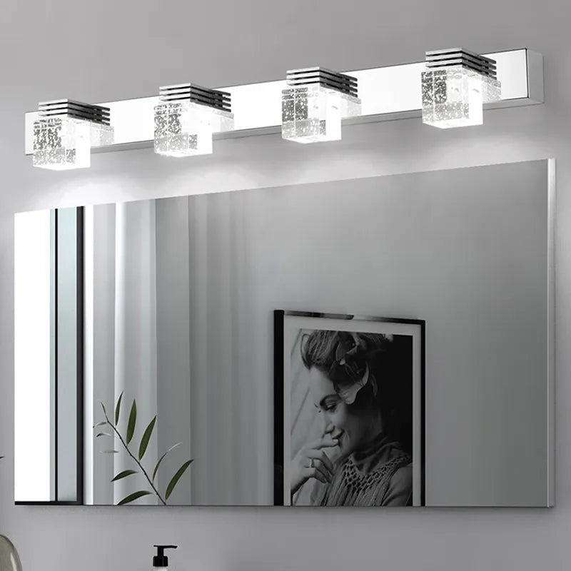 Applique murale en cristal pour miroir salle de bains moderne
