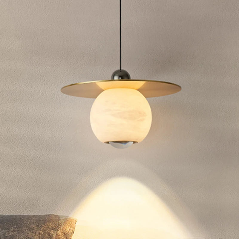 suspension nordique en boule de marbre pour intérieur