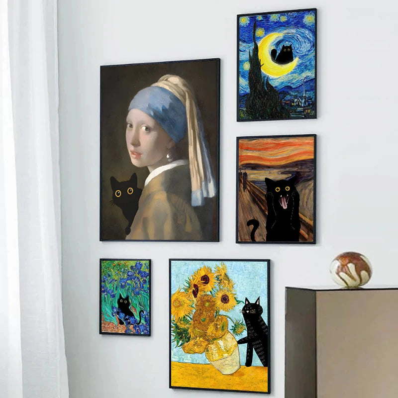 peinture sur toile humoristique inspirée de grands artistes