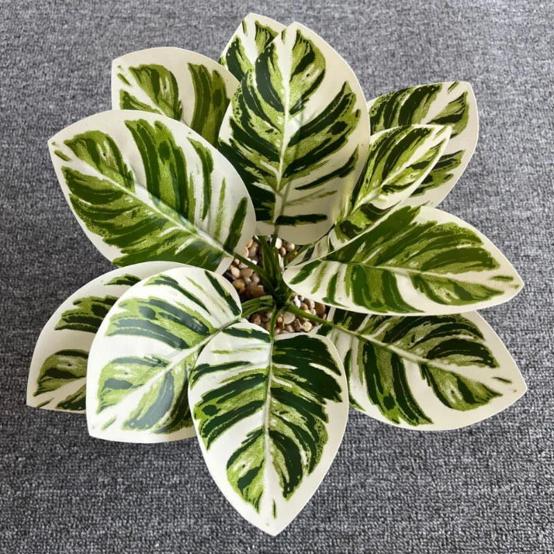 feuilles de phénix artificielles décoration verte en plastique