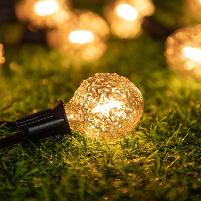 guirlande lumineuse d'extérieur connectable décorative pour jardin noël