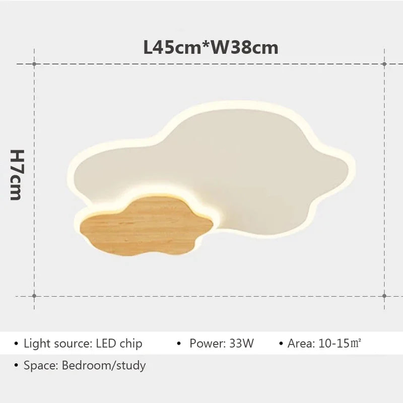 plafonnier moderne led en forme de nuage pour décoration intérieure