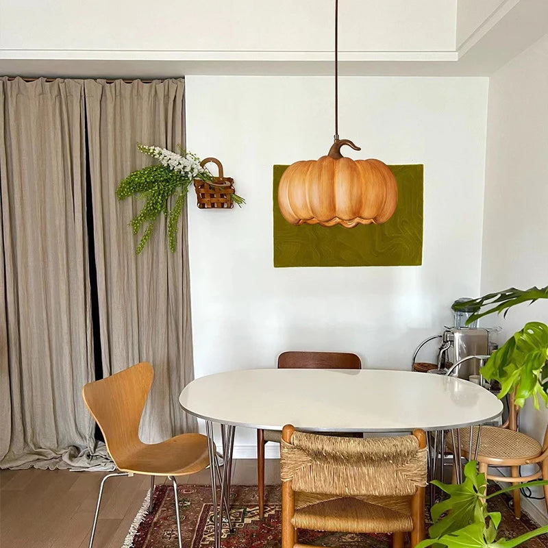 lustre japonais rétro wabi sabi led citrouille pour restaurant