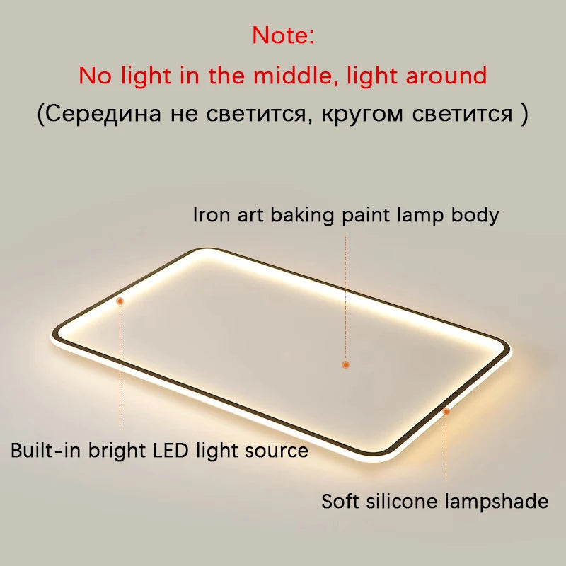 plafonnier led ultra-mince design moderne intensité réglable luminaire décoratif