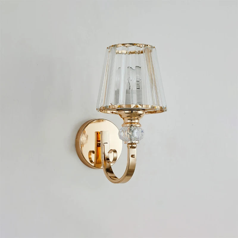 applique murale en cristal luxe design moderne nordique à led