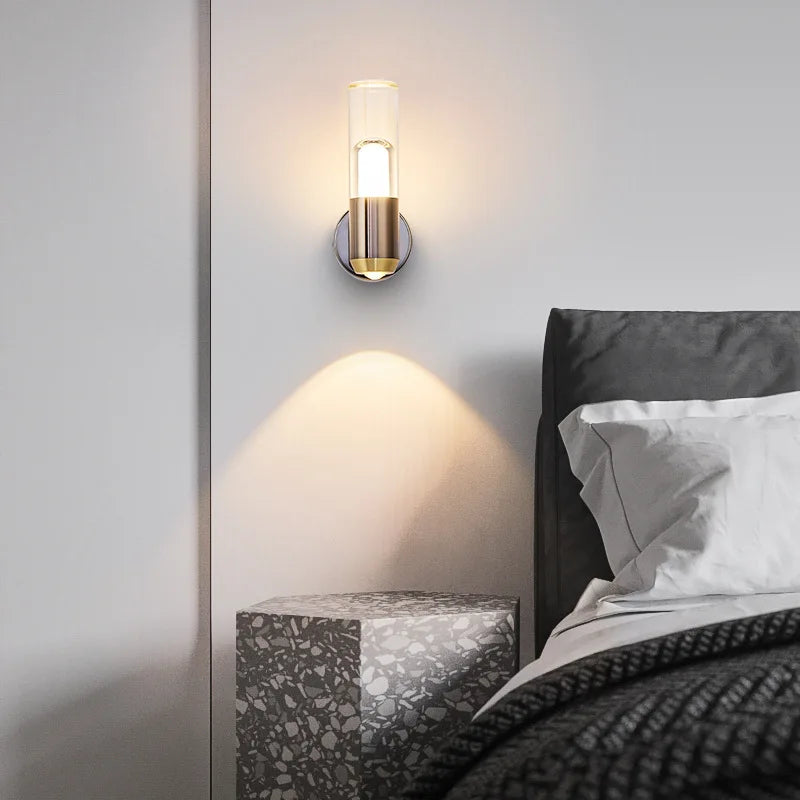 mini applique murale acrylique transparente 3000k style luminaires