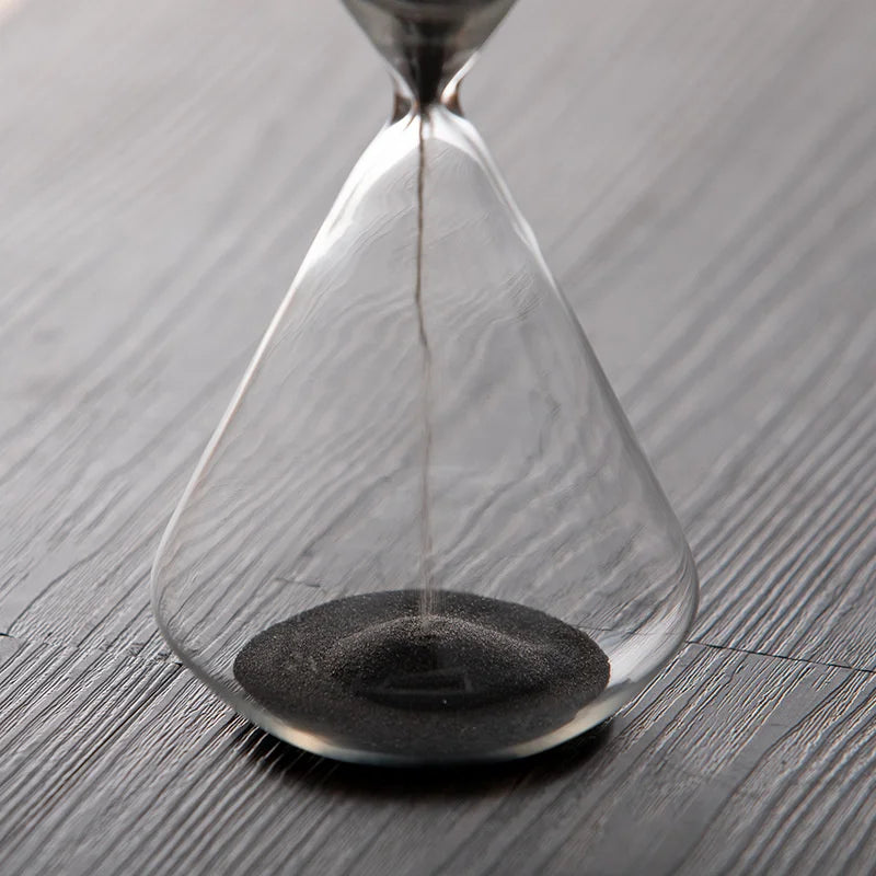 sablier en verre à trois couches pour décoration de noël