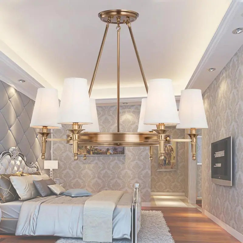 Lustre moderne en cuivre et Bronze véritable