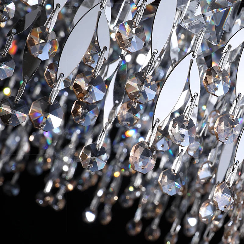 lustre de luxe en cristal lampe à main éclairage de bar luminaire suspendu