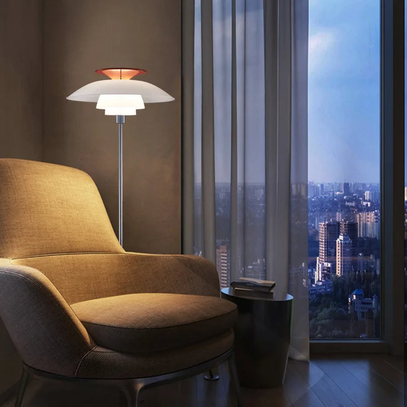 Lampadaire LED Nordic Classique Acrylique Métal