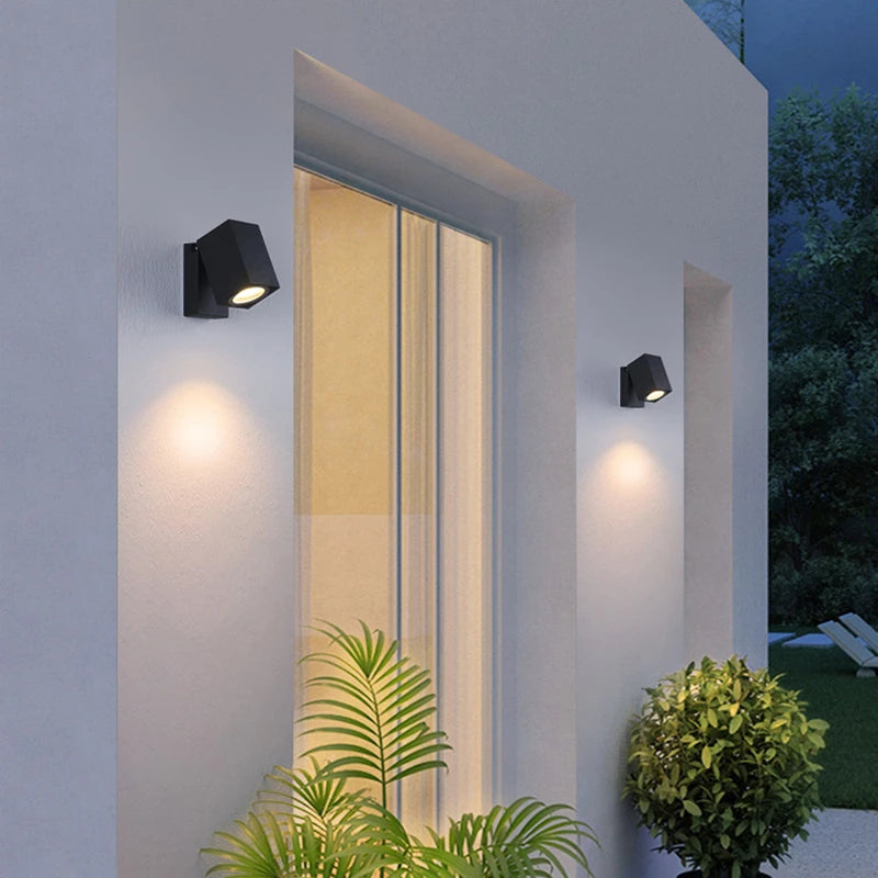 Applique murale LED pliante extérieure IP65 étanche jardin porche lumière GU10 COB cour extérieure applique murale luminaire 5W