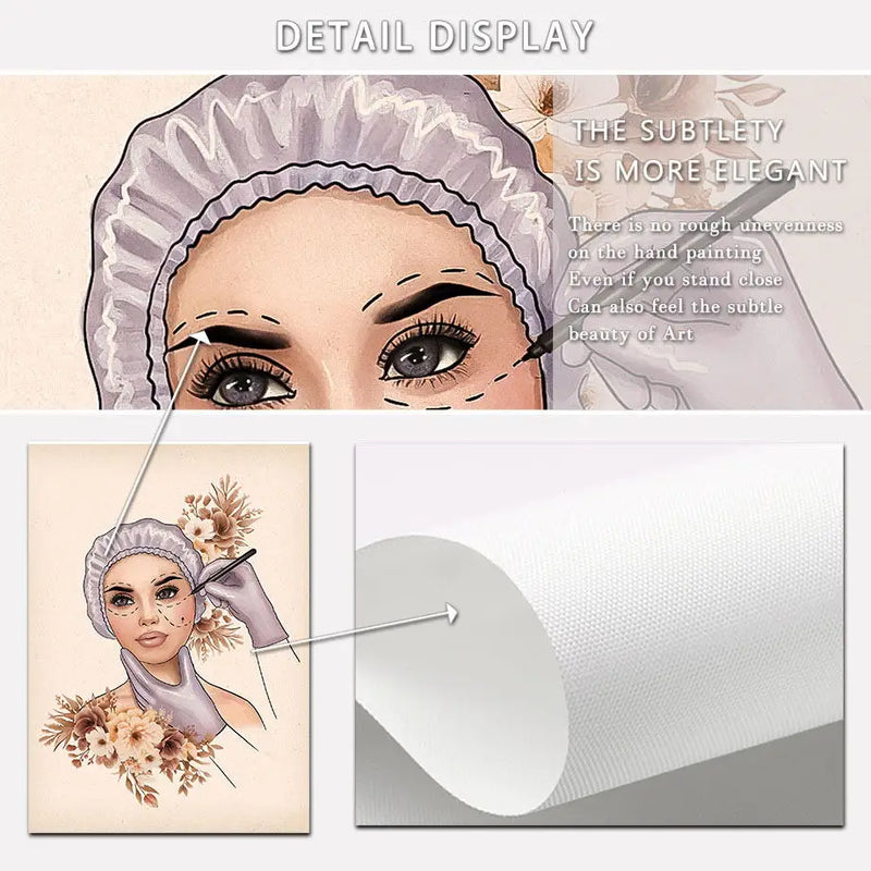 affiche esthétique de chirurgie plastique pour salon de beauté féminin