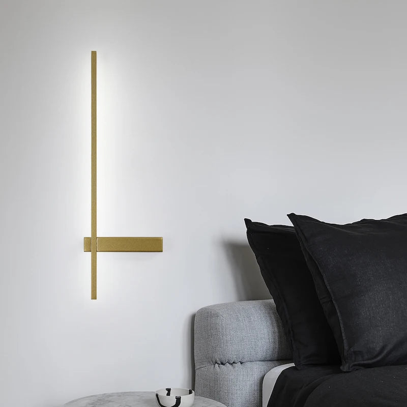 applique murale led minimaliste en aluminium pour éclairage intérieur