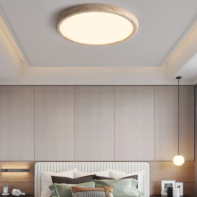 plafonnier led en pierre naturelle style minimaliste