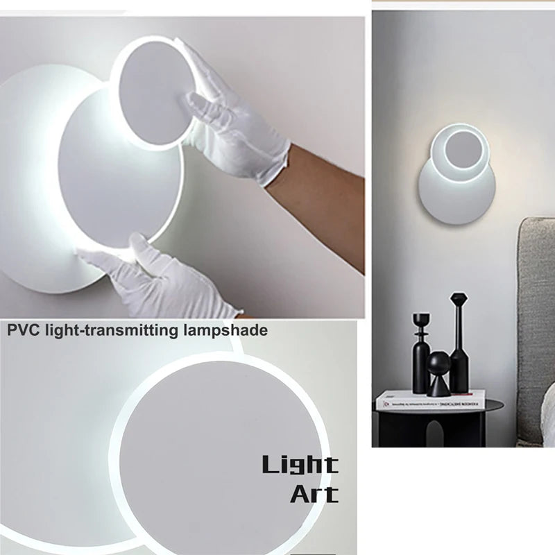 Applique murale LED moderne rotative