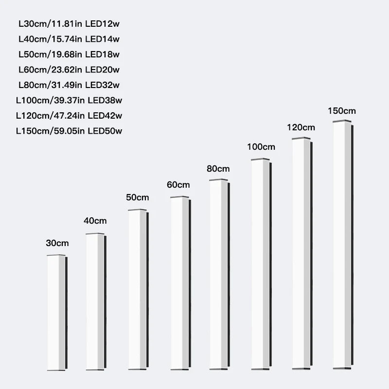 Acier inoxydable LED étanche longue applique murale moderne Ip65 éclairage extérieur jardin Villa balcon ligne lumière mur rondelle lumière 8