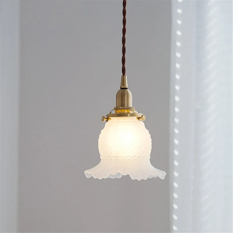 lustre nordique rétro en verre pour décoration intérieure