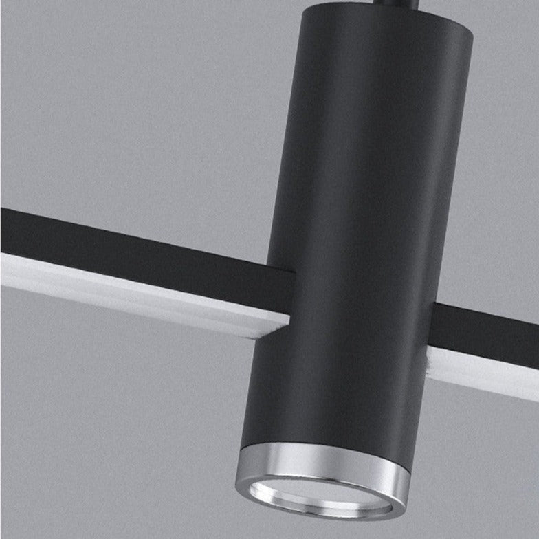 Lustre design LED minimaliste en barre métallique Sarno