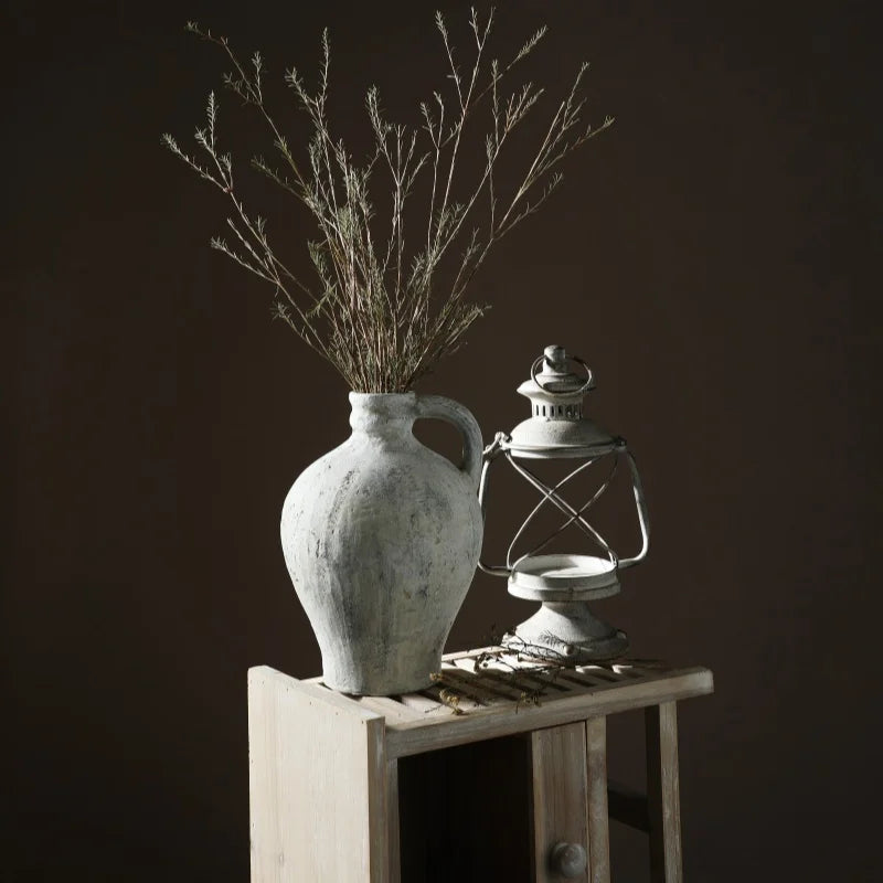 vase en céramique rétro fait à la main pour fleurs séchées décoratif