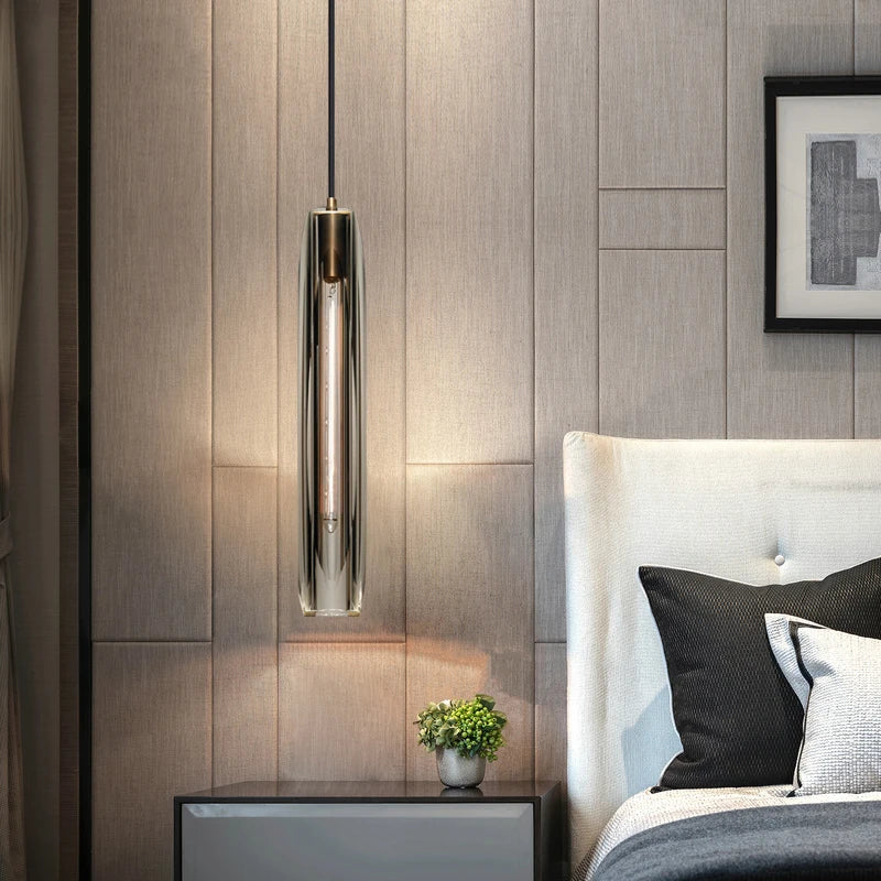 suspension en cristal postmoderne tout cuivre loft luminaires