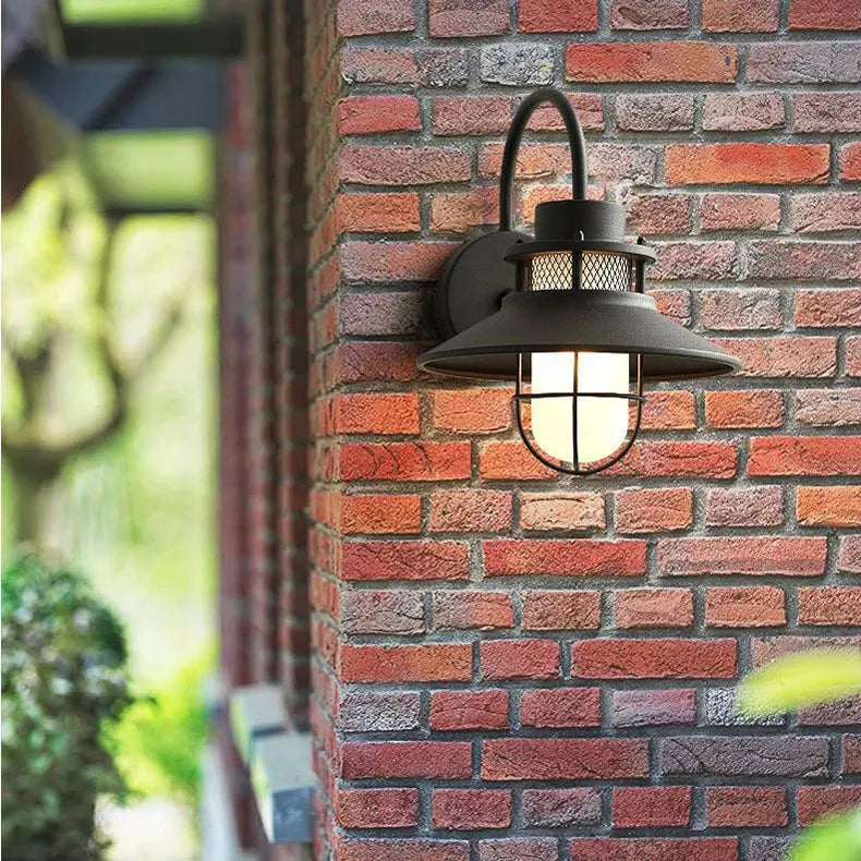 Applique murale vintage américaine industrielle étanche pour extérieur et intérieur