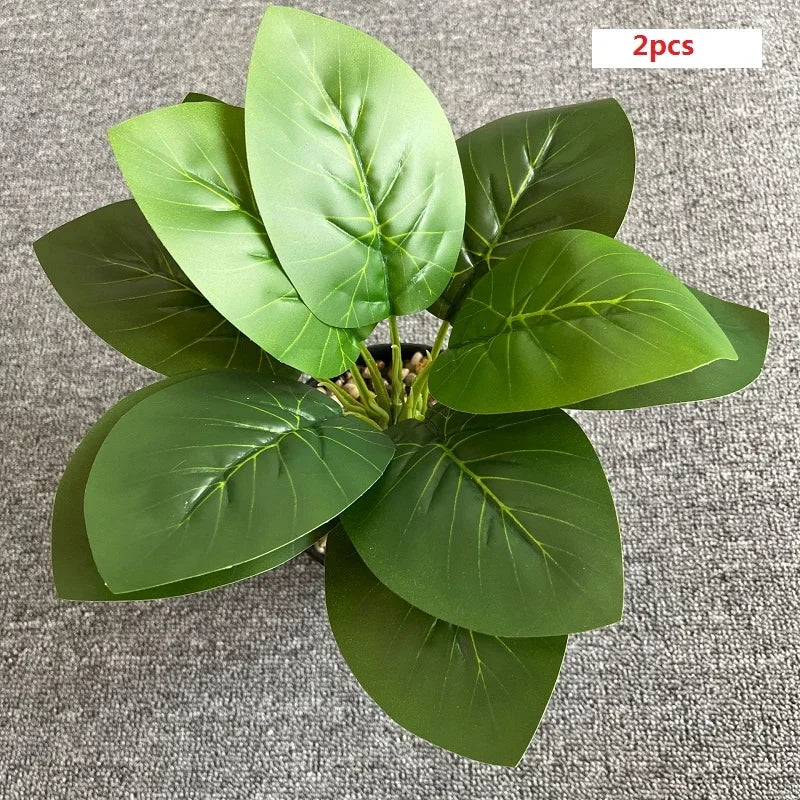 feuilles de phénix artificielles décoration verte en plastique