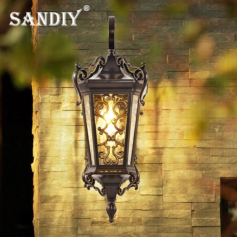 applique murale extérieure rétro pour éclairage de jardin et patio