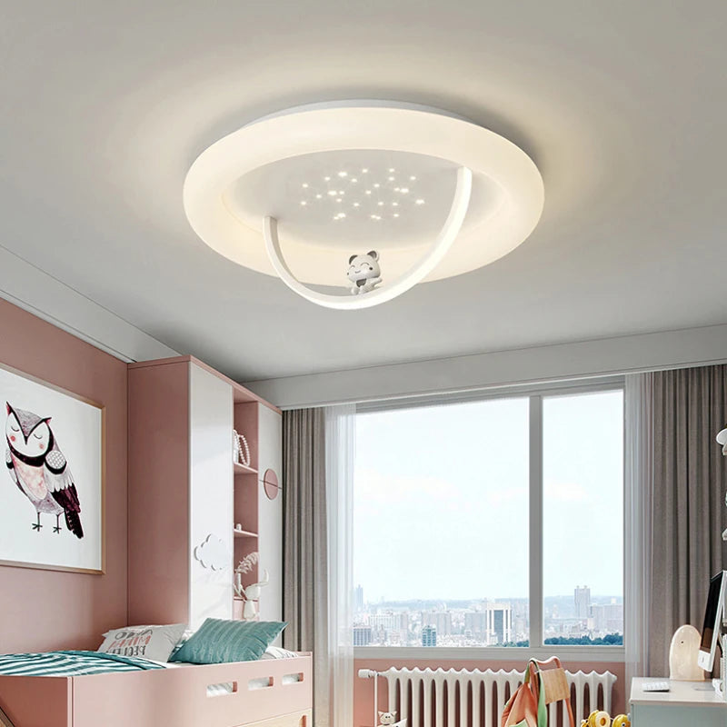 Chaud mignon enfants chambre plafonniers romantique ciel étoilé ours lumière princesse chambre bébé chambre garçon fille chambre plafonniers