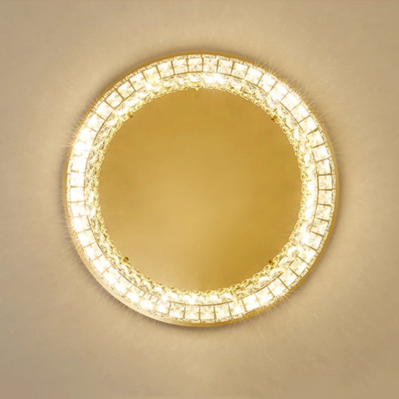 plafonnier led rond design nordique en acier inoxydable modèle