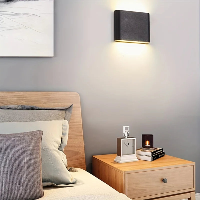 applique murale étanche moderne à double tête pour extérieur