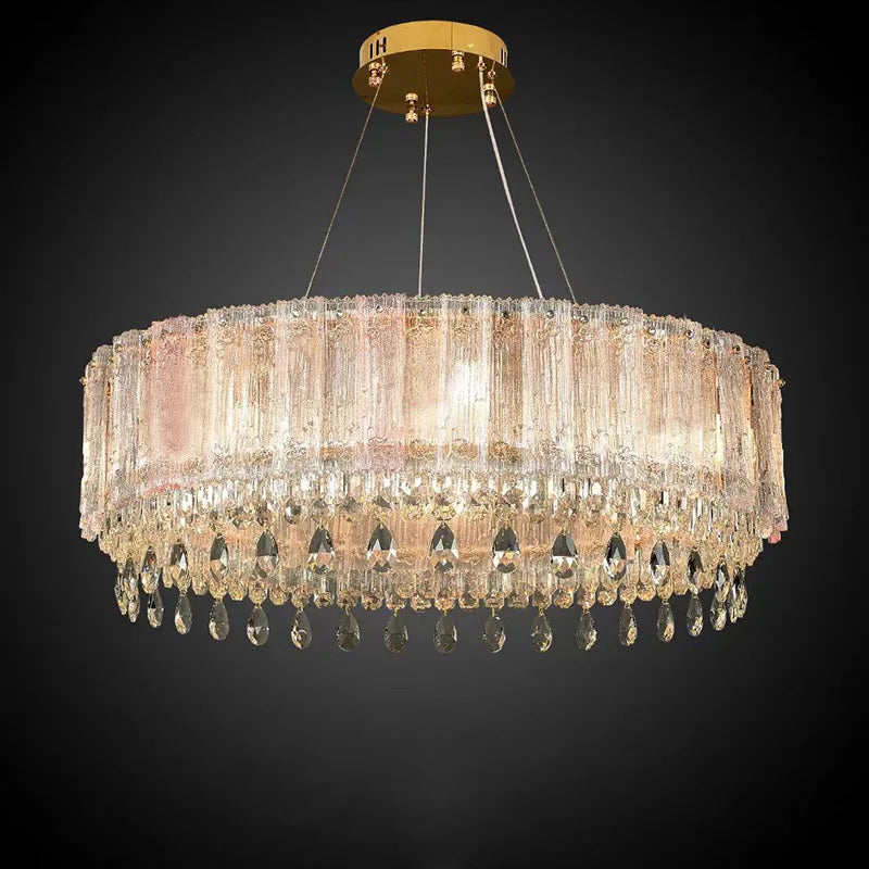 lustre en cristal de luxe avec lumières led nordiques