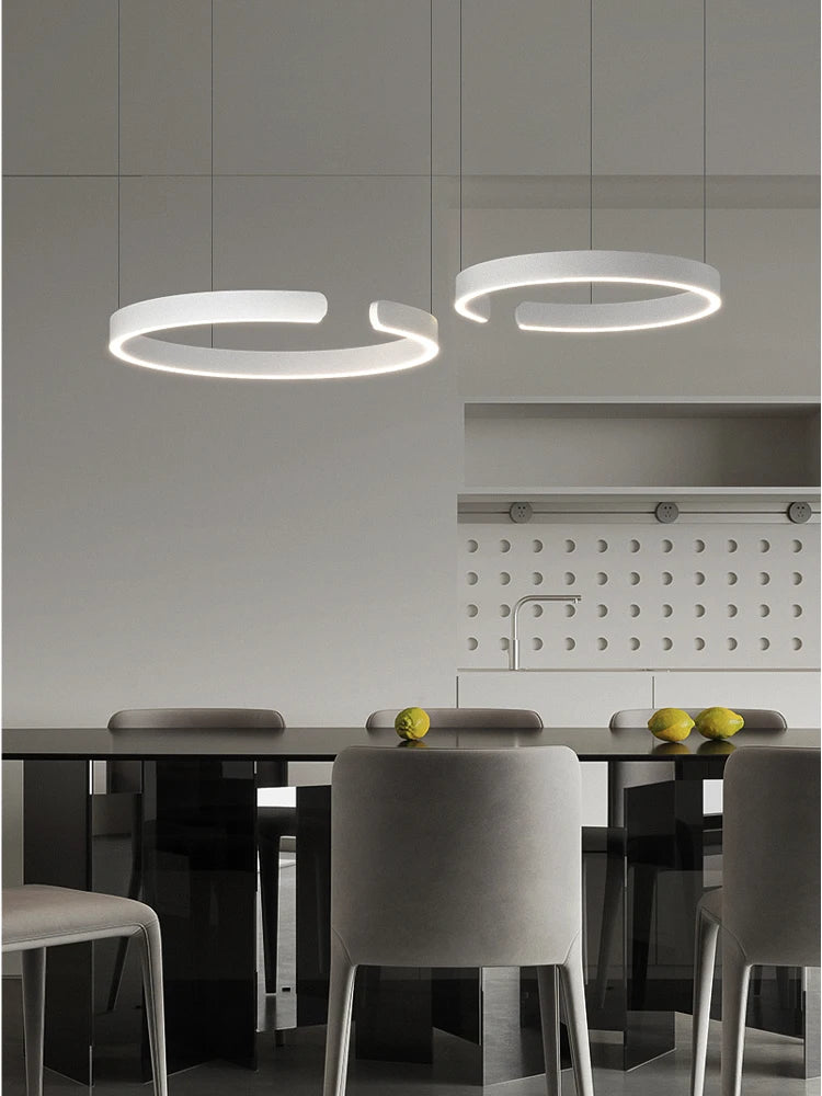lustre moderne minimaliste en forme de c style nordique