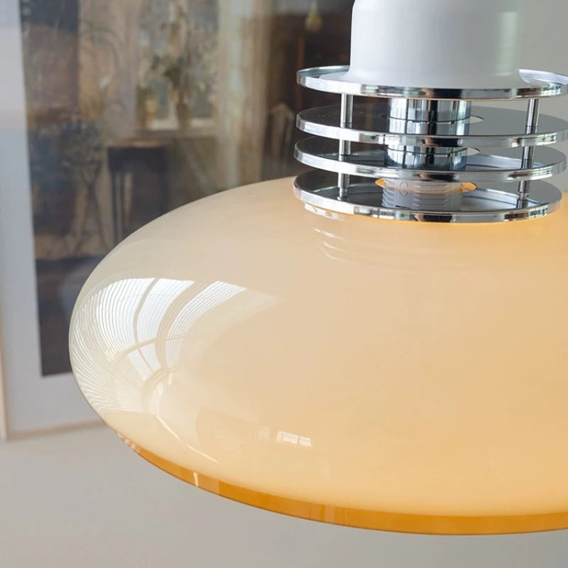 suspension bauhaus en verre médiéval rétro rétractable