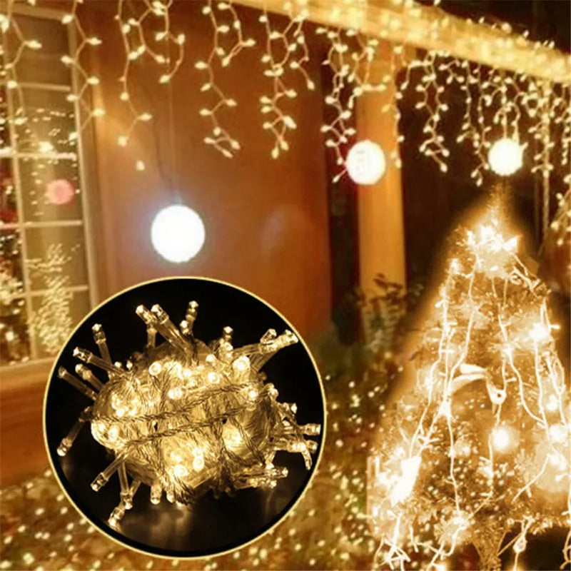 guirlande lumineuse extérieure décorations de Noël pour hiver