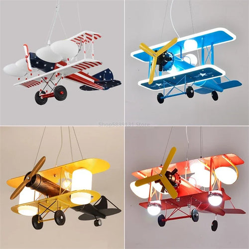 suspension led pour enfants en forme d'avion nordique moderne