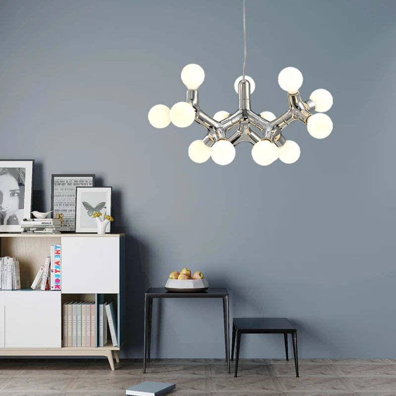 lustre design moléculaire nordique italien 2023 villa