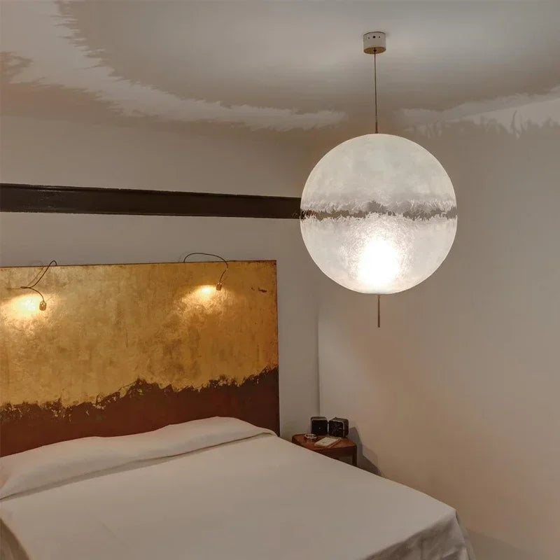 lustre style design italien led haut de gamme forme lune