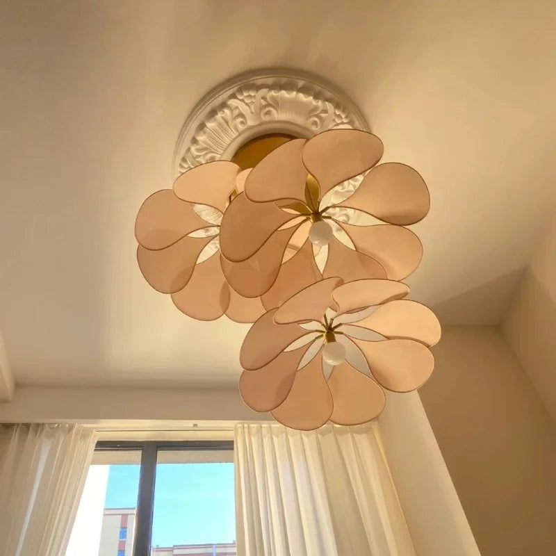 suspension led en tissu nordique décoratif d'intérieur