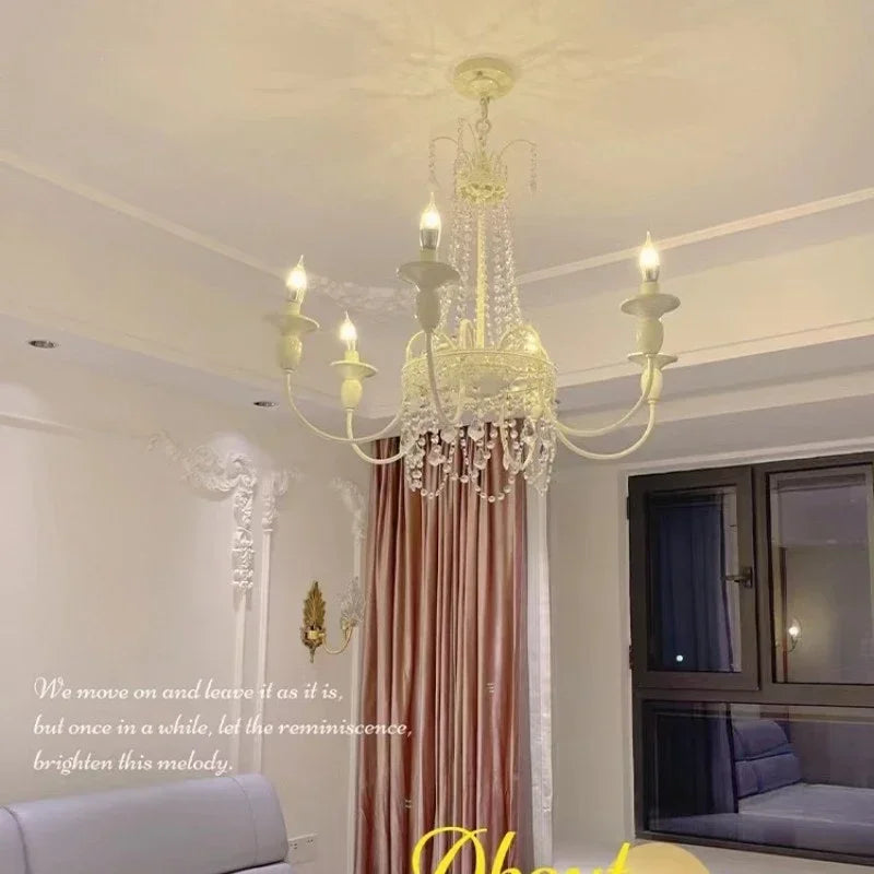 lustre en cristal style français pour chambre de princesse