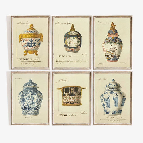 pot en porcelaine chinoiserie vintage décoration murale art mural