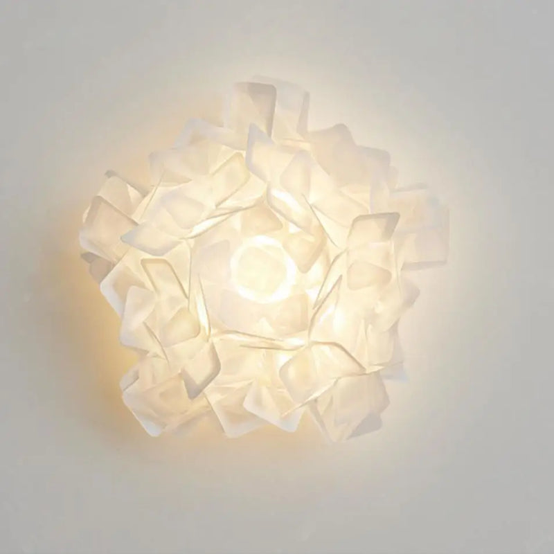 applique murale led en acrylique romantique fleur blanche moderne