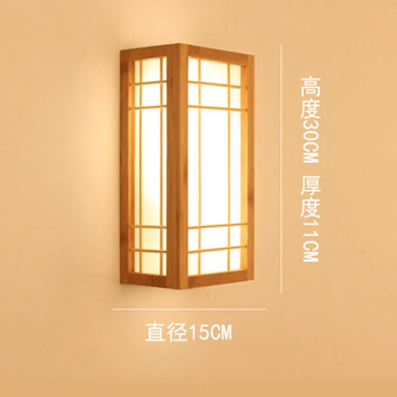 applique murale led en bambou naturel pour hôtel créative