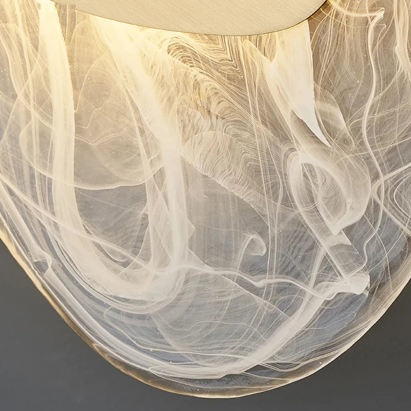applique murale LED créative en verre pour décoration artistique