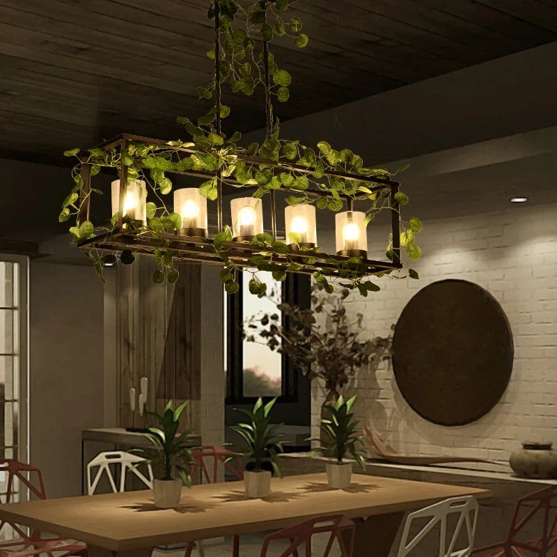 lustre industriel rétro pour plantes en pot créatif