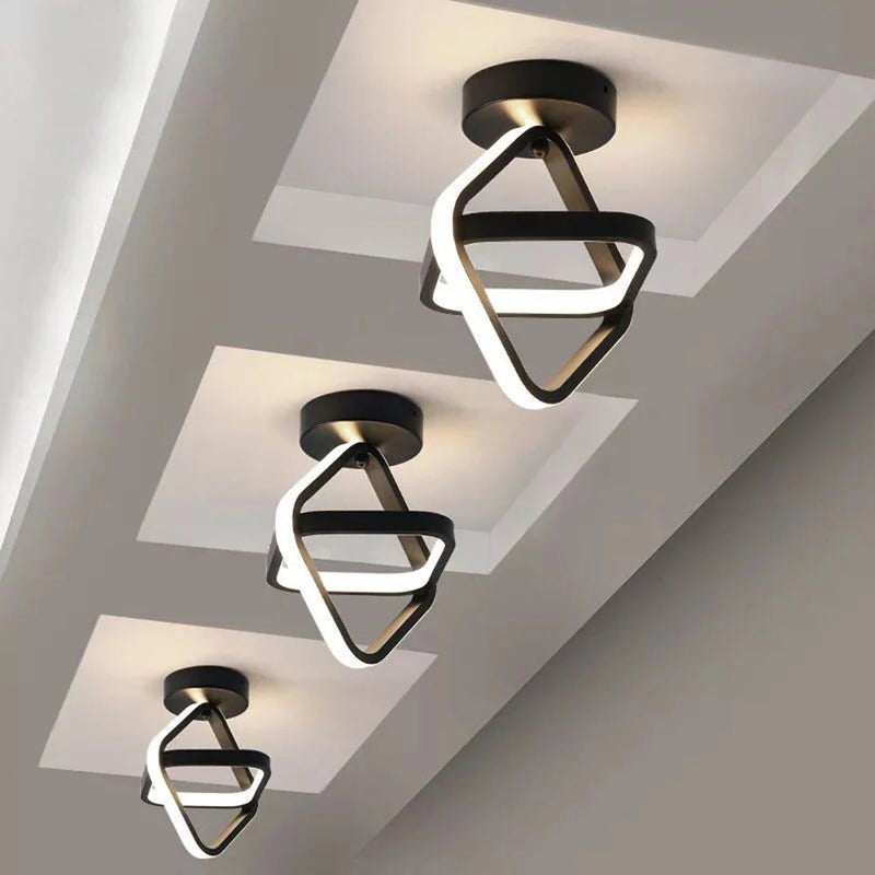 plafonnier led moderne nordique blanc/noir