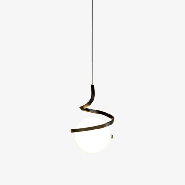 Suspension design LED minimaliste ondulé Polino