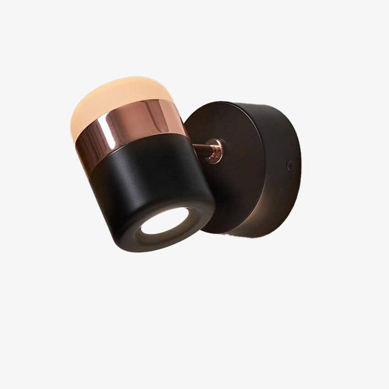 Applique murale moderne LED aux formes arrondies et bande cuivrée